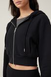 Cropped Fitted Zip Through, BLACK - alternate image 4