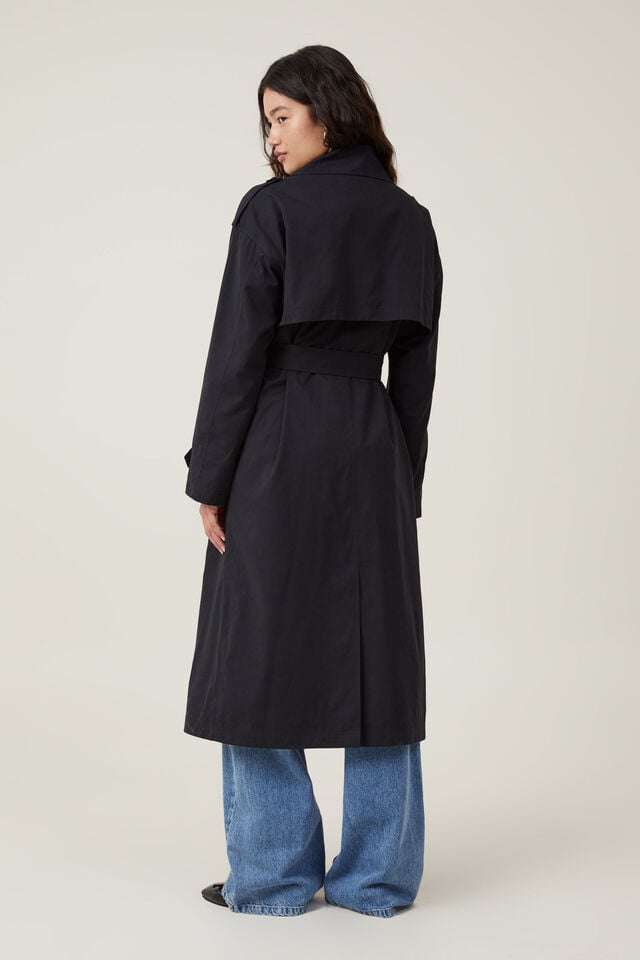 Casaco - Lottie Trench Coat, BLACK