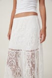 Lace Tiered Maxi Skirt, WHITE - alternate image 3