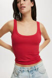 Staple Rib Double Scoop Tank, CRIMSON KISS - alternate image 4