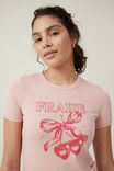 Fitted Graphic Longline Tee, STRAWBERRY CHERRIES/ PEONY ROSE - alternate image 4