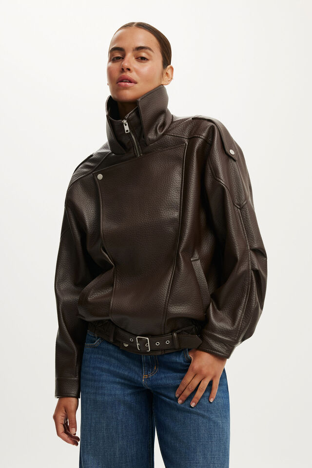 Cove Biker Jacket, COCOA BARK
