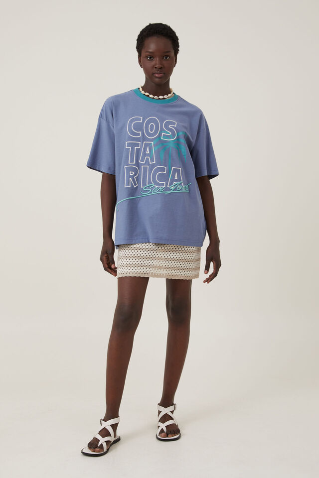 Camiseta - The Boxy Graphic Tee, COSTA RICA/ ELEMENTAL BLUE