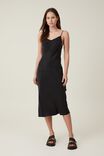 Vestido - Cleo Cupro Midi Dress, BLACK - vista alternativa 1
