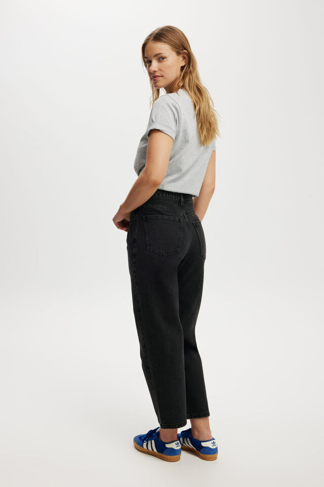 Straight Crop Jean, GRAPHITE BLACK