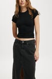 Bailey Denim Maxi Skirt, GRAPHITE BLACK - alternate image 3