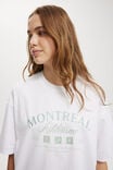Camiseta - The Boxy Graphic Tee, MONTREAL/WHITE - vista alternativa 4