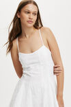 Kiera Godet Hem Mini Dress, WHITE PAISLEY EMBROIDERY - alternate image 4