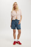 Faux Hair Rib Short Sleeve Cardi, GOSSIP PINK - alternate image 2