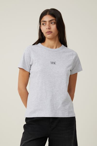 The 91 Classic Graphic Organic Tee, MSE 91/GREY MARLE