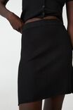 Twiggy Jacquard Mini Skirt, BLACK