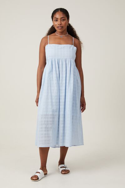 Tilly Textured Maxi Dress, COASTAL BLUE