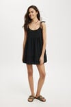 Sunny Babydoll Mini Dress, BLACK - alternate image 2