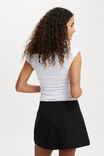 Sienna Linen Cotton Mini Skirt, BLACK - alternate image 3