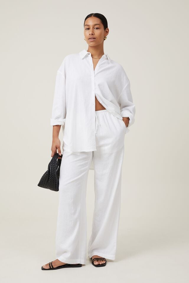 Blusa - Haven Long Sleeve Shirt, WHITE