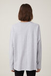 Camiseta - The Boxy Oversized Long Sleeve Top, GREY MARLE - vista alternativa 3