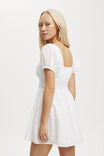 Samira Puff Sleeve Mini Dress, WHITE PAISLEY - alternate image 3