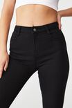 Mid Rise Cropped Super Stretch, BLACK POCKETS