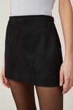 Suede Mini Skirt, BLACK - alternate image 4