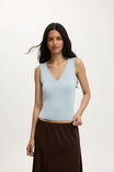 Lurex High Neck Tank, BLUE - example image 5
