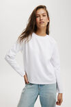 Hyper Weave Long Sleeve, WHITE - alternate image 1