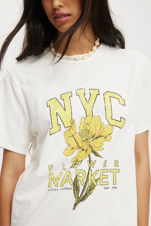 Regular Fit Graphic Tee, NYC/ VINTAGE WHITE