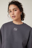 Classic Fleece Boxy Crew Sweatshirt, SIGNET / FADED SLATE - alternate image 4