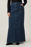 Panel Flare Denim Maxi Skirt, MISTIC BLUE - alternate image 4