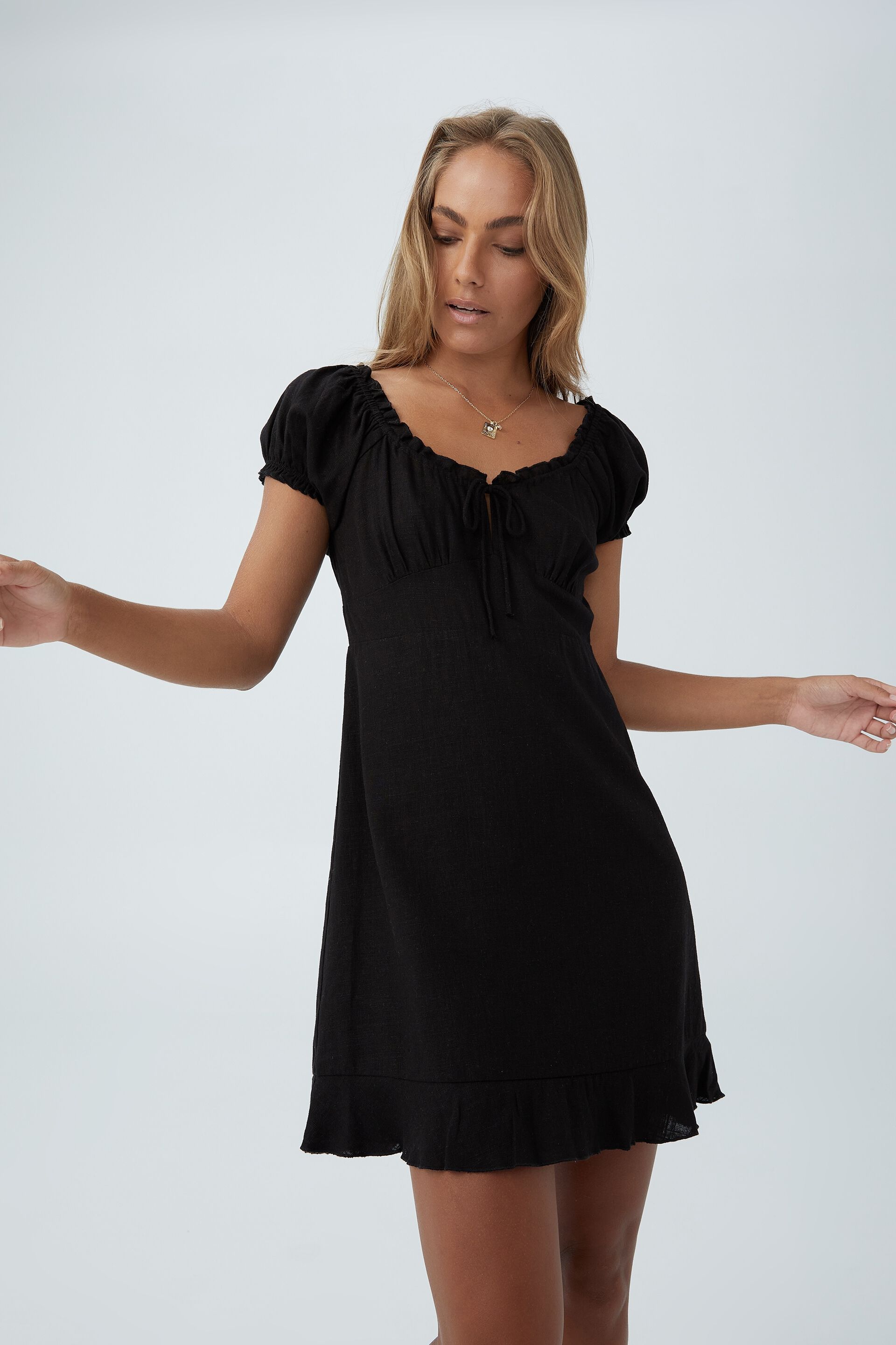Women Dresses | Milly Sweetheart Puff Sleeve Mini Dress - QV74510
