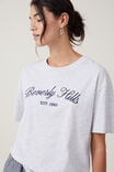 The Oversized Graphic Tee, BEVERLY HILLS/SOFT GREY MARLE - alternate image 4