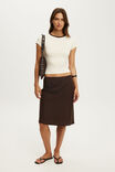All Day Crew Tee, COCONUT/DARK OAK - example image 2
