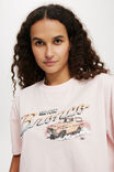 The Oversized Chopped Lcn Tee, LCN FORD BRONCO LIVE FAST LIVE FREE/SOFT PINK - alternate image 4