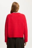 Luxe Crew Neck Sweater, DREAMY RED - example image 3