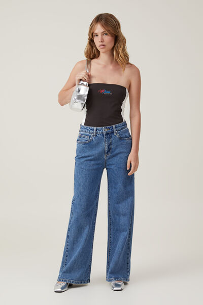 Graphic Tube Top, MIAMI RACING/ WASHED BLACK