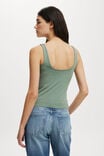 All Day Square Neck Tank, JADED GREEN - alternate image 3