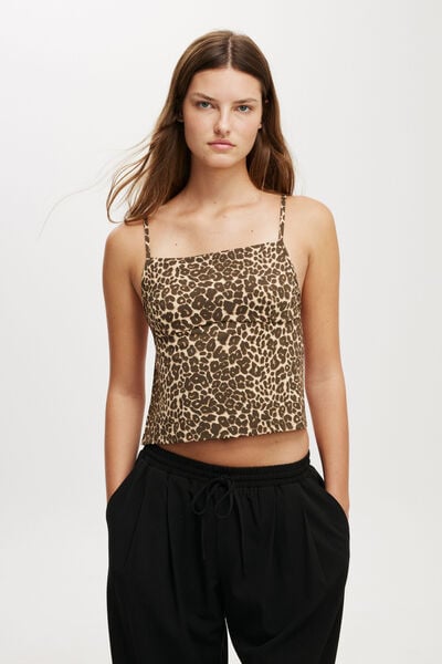 Blair Open Back Cami, KATE LEOPARD