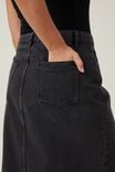 Saia - Bailey Denim Maxi Skirt, GRAPHITE BLACK - vista alternativa 3