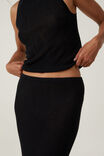 Sheer Knit Maxi Skirt, BLACK - alternate image 3