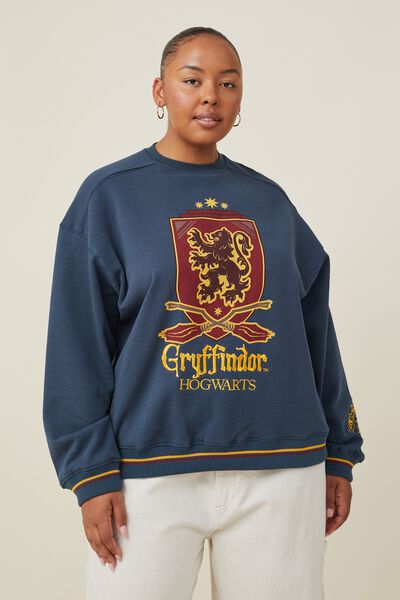 Curve Harry Potter Crew License Sweatshirt, LCN WB HARRY POTTER GRYFFINDOR/WASHED NAVY