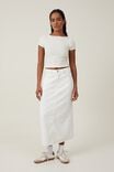 Cord Maxi Skirt, WHITE - alternate image 1