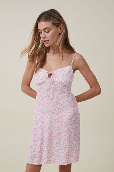 Vestido - Monica Mini Dress, ZALI DITSY CANDY PINK