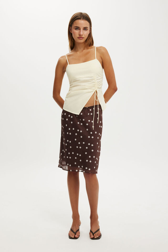 Mikayla Rouched Cami, LEMON ICING