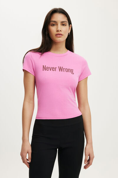 The Original Graphic Tee, NEVER WRONG / MAGENTA HAZE