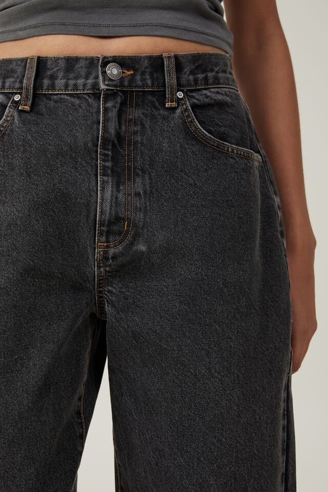 Calça - Loose Straight Jean, SMOKEY BLACK