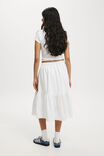 Sloane Tiered Midi Skirt, WHITE - alternate image 2
