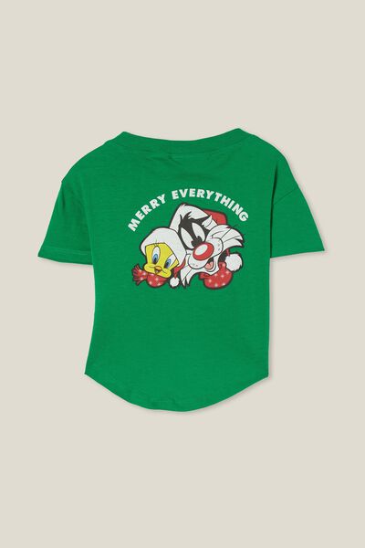 Christmas Pet Graphic Tee, LCN WB LOONEY TUNES MERRY EVERYTHING/BUZZY GR