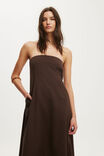 Thea Strapless Maxi Dress, DARK OAK - example image 3