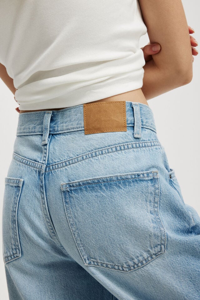 Straight Crop Jean, CLOUD BLUE RIP