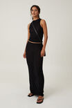 Sheer Knit Maxi Skirt, BLACK - alternate image 1