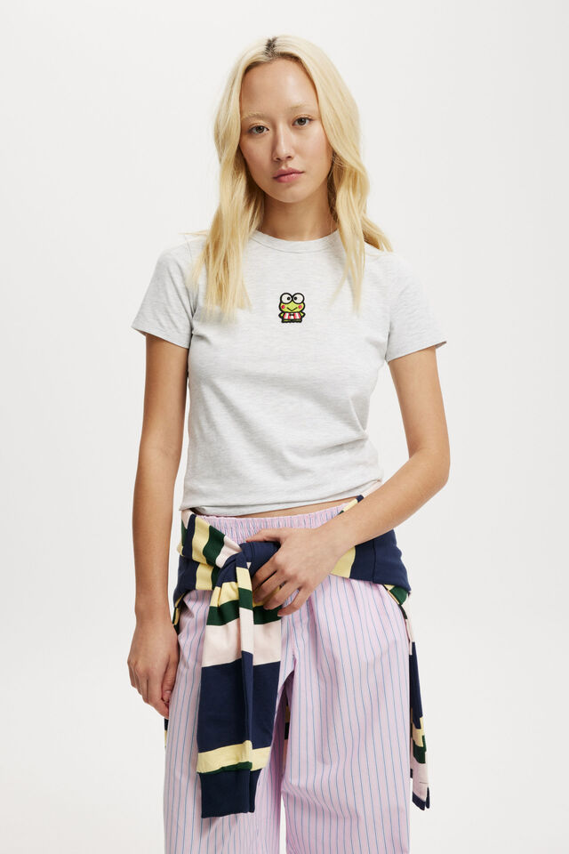 Fitted Graphic Longline Tee, OPEN OCEAN RESORT/CANDY PINK